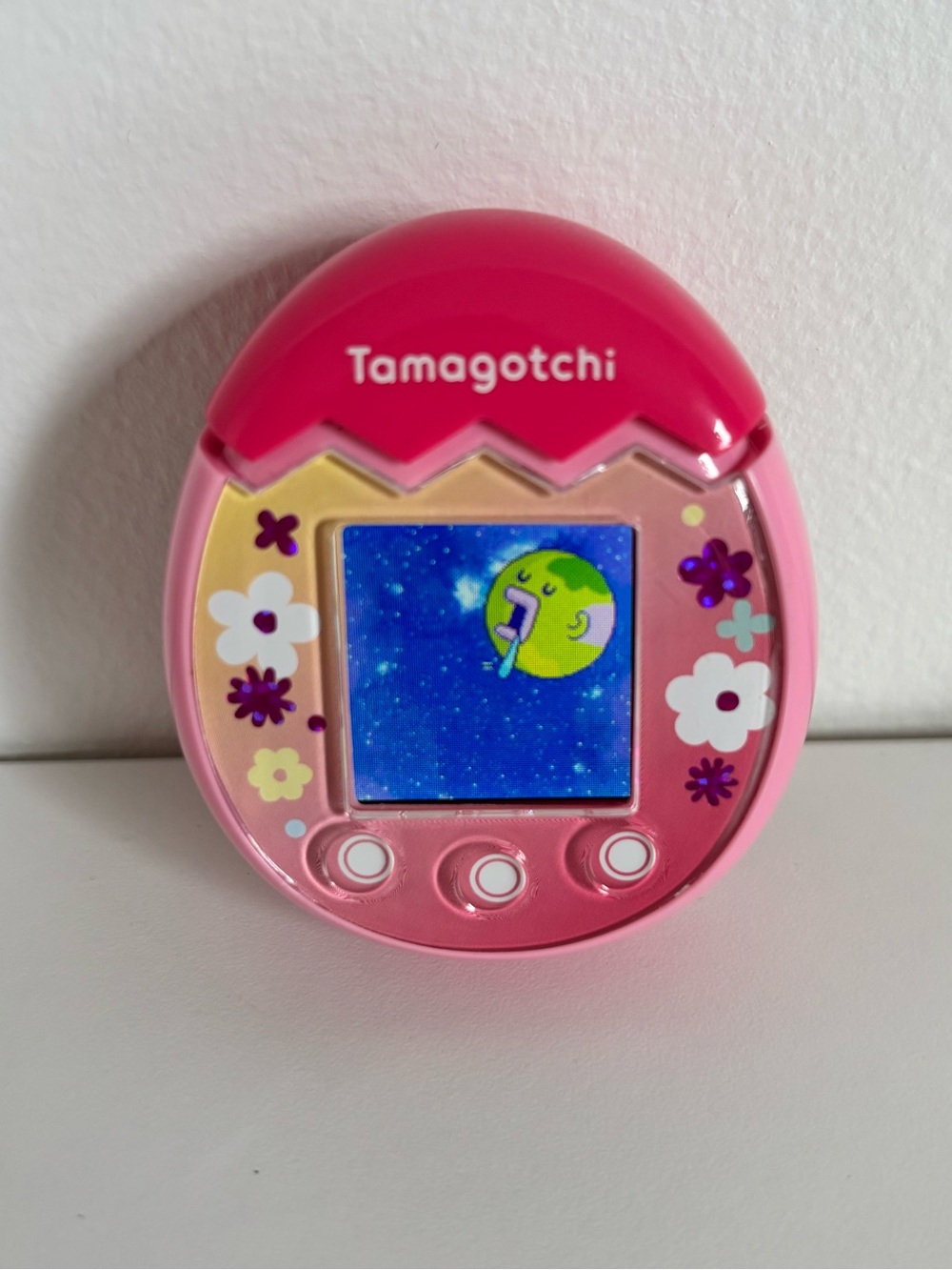 Bandai Pink Floral Tamagotchi Pix 2020 Virtual Pet with Camera